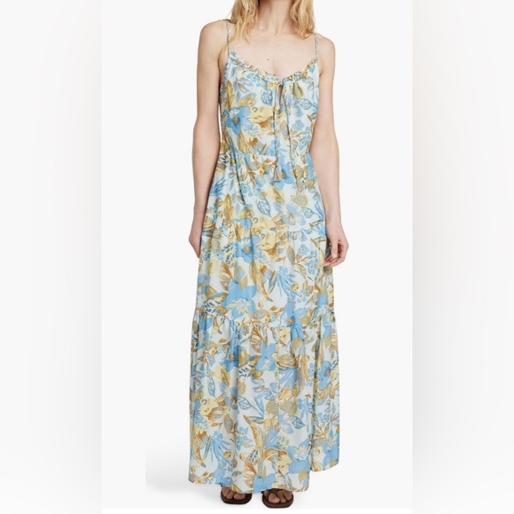 Faherty Sun Chaser Tiered Maxi Sundress - Size L - NWT - Picture 1 of 11